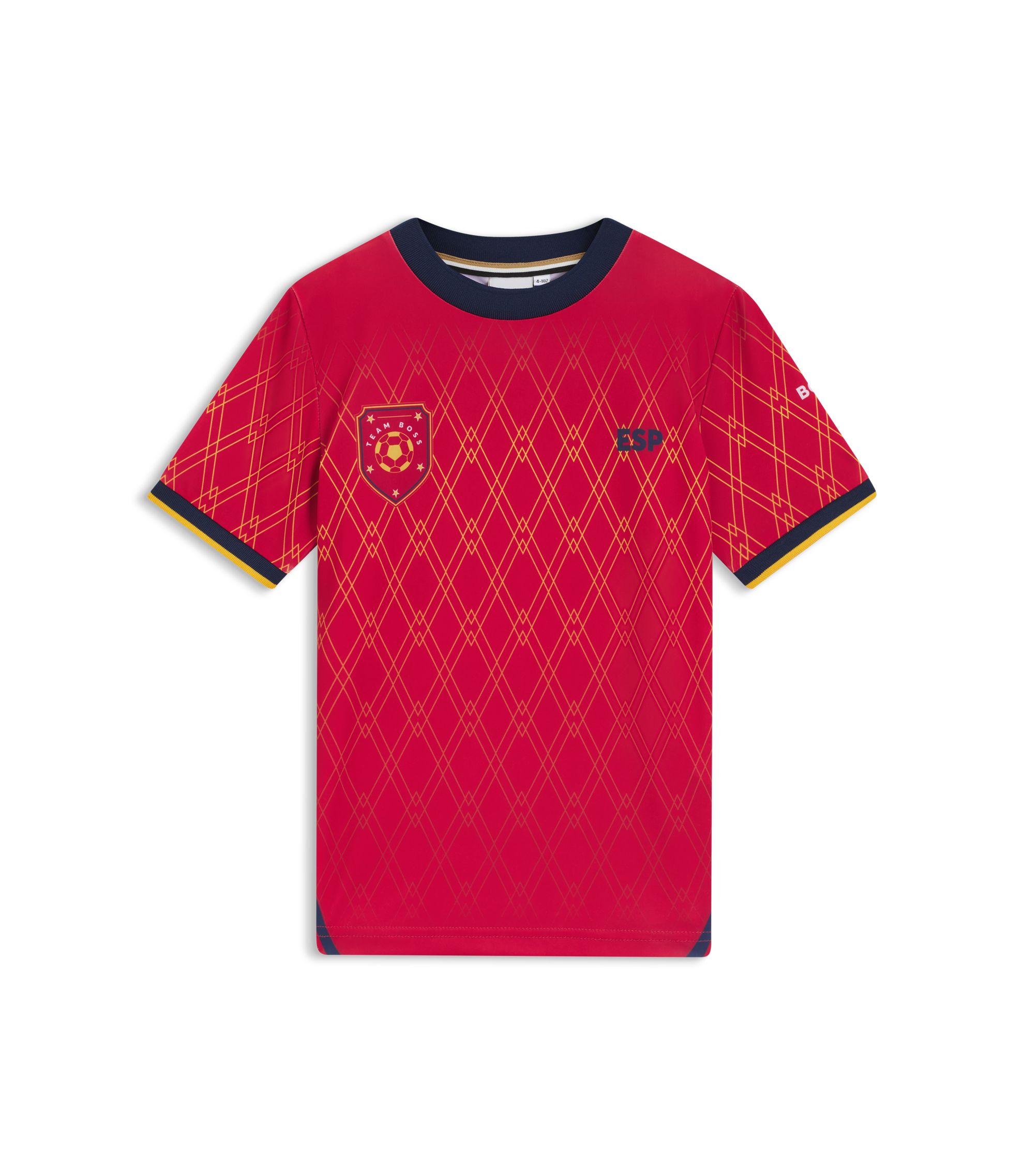 BOSS - キッズ サッカー Tシャツ ストレッチジャージー - レッド