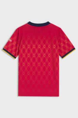 Kids' football T-shirt in stretch jersey, Red