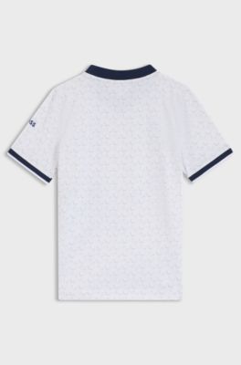 T-shirt enfant de football en jersey stretch avec couleurs d&rsquo;&eacute;quipe, Blanc