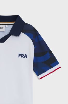 Kids' football T-shirt in stretch jersey, White