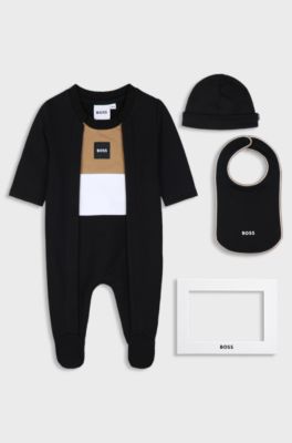 Dreiteiliges Geschenk-Set f&uuml;r Babys, Schwarz