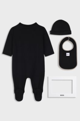 Dreiteiliges Geschenk-Set f&uuml;r Babys, Schwarz