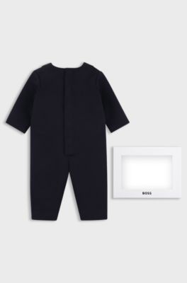 Gift-boxed three-piece suit for babies, Dark Blue