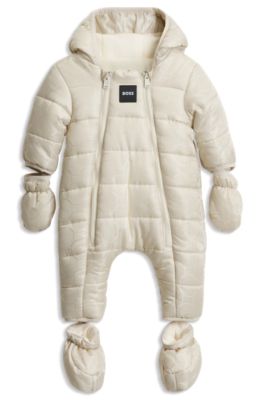 Baby padded snowsuit , Light Beige