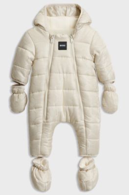 Baby padded snowsuit , Light Beige