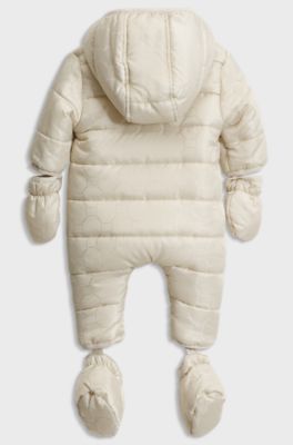 Baby padded snowsuit , Light Beige