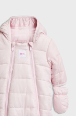 Tuta da neve con cappuccio per neonati, Rosa chiaro