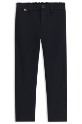 Kids' large-fit suit trousers, Dark Blue