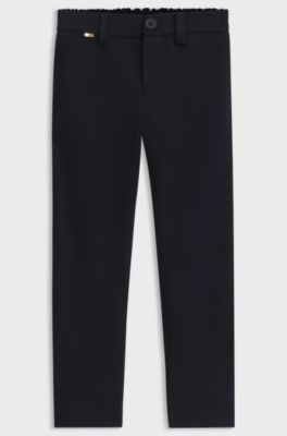 Kids' large-fit suit trousers, Dark Blue