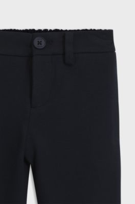 Kids' large-fit suit trousers, Dark Blue