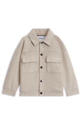 Kids' flannel jacket, Light Beige