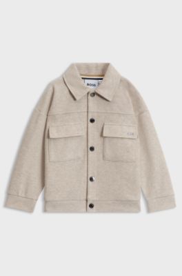 Kids' flannel jacket, Light Beige