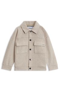 Veste en flanelle pour enfant, Beige clair