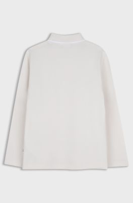 Kids' cotton polo shirt, Natural