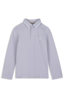 Kids' cotton polo shirt, Light Blue