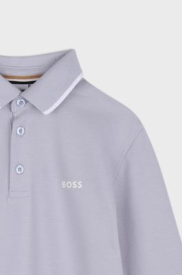 Kids' cotton polo shirt, Light Blue