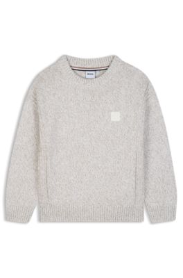 Kids' pure-cotton sweater, Natural