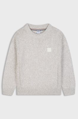 Kids' pure-cotton sweater, Natural