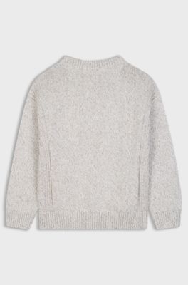 Kids' pure-cotton sweater, Natural