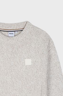 Kids' pure-cotton sweater, Natural