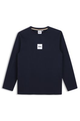 Kids' cotton-jersey T-shirt, Dark Blue