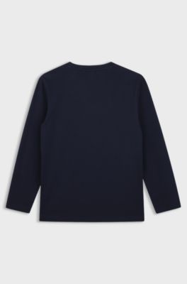 Kids' cotton-jersey T-shirt, Dark Blue