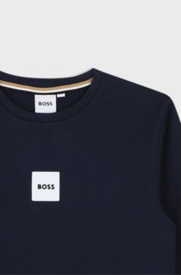 Kids' cotton-jersey T-shirt, Dark Blue