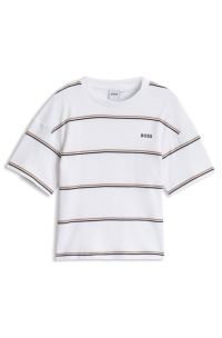 Gestreiftes Kids-T-Shirt, Wei&szlig;