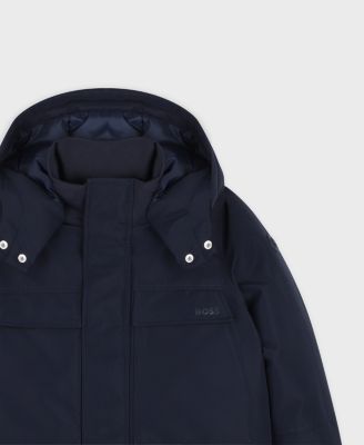 Kids' hooded parka, Dark Blue