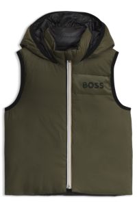 Kids' reversible gilet, Dark Green