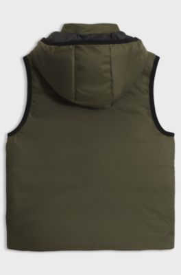 Kids' reversible gilet, Dark Green