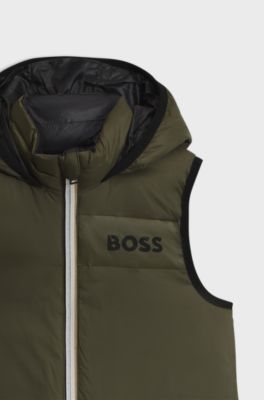 Kids' reversible gilet, Dark Green