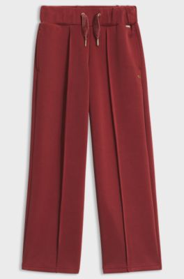 Kids' tracksuit bottoms , Brown
