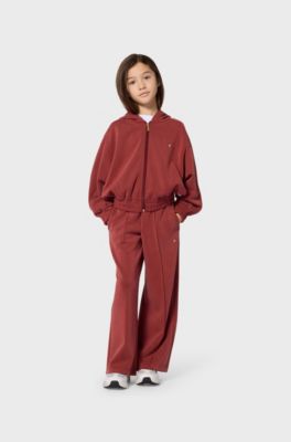 Kids' tracksuit bottoms , Brown