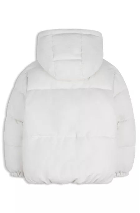 Kids-Kapuzenjacke aus Satin mit gestepptem Innenfutter