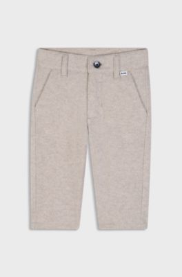 Kids' flannel trousers, Light Beige
