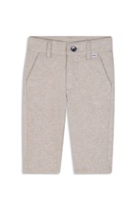 Kinderbroek van flanel, Lichtbeige