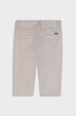 Kinderbroek van flanel, Lichtbeige