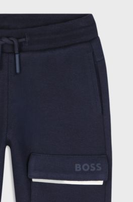 Kids' tracksuit bottoms, Dark Blue
