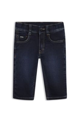 Kids-Jeans aus Knit Denim, Dunkelblau