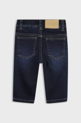 Kids-Jeans aus Knit Denim, Dunkelblau