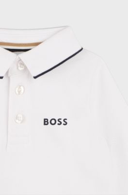 Kids' polo shirt, White