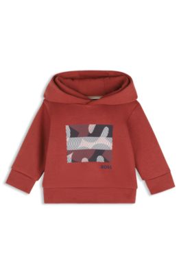 Kids' fleece hoodie, Orange