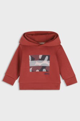 Kids' fleece hoodie, Orange
