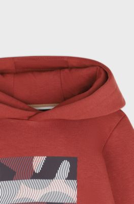 Kids' fleece hoodie, Orange