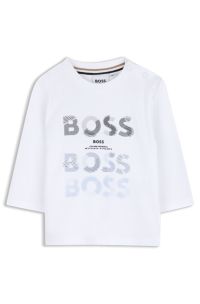 T-shirt pour enfant &agrave; logos, Blanc