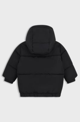 Doudoune &agrave; capuche pour enfant, Noir