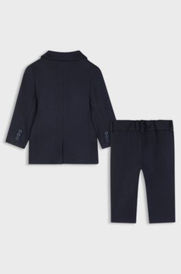 Kostuum voor kinderen van piqu&eacute;, Donkerblauw