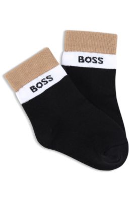 Three-pack kids' socks, Black