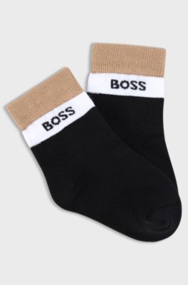 Three-pack kids' socks, Black